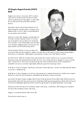 A preview of a PDF biography for Donald, Douglas Nugent